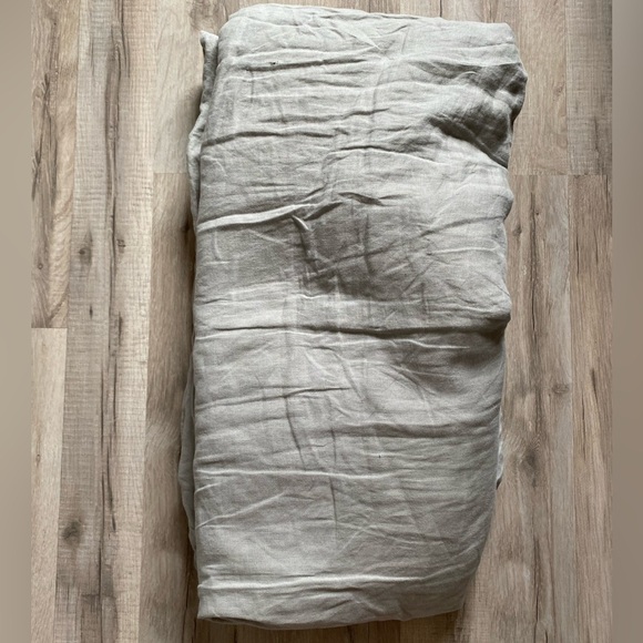 Fieldcrest 100% Linen King Size Sage Color Duvet Cover - Picture 2 of 6